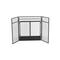 29" Tall Black Metal 3 Panel 2 Door Fireplace Screen with Mesh Backing